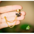  Кафф "Сияющая бабочка. Основа золото" Ручная работа 